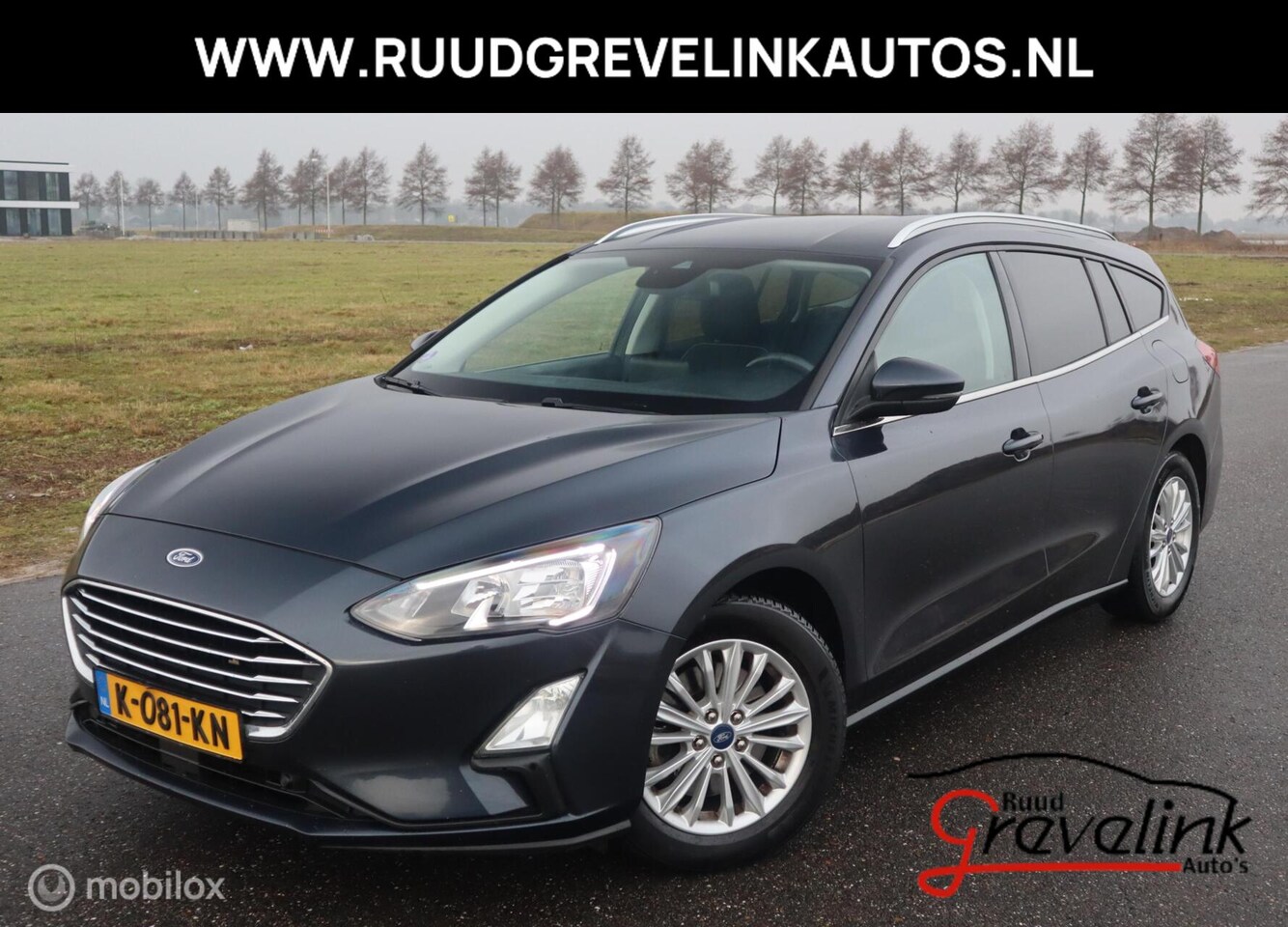 Ford Focus Wagon - EcoBoost Hybrid 125 PK H6 Titanium Navi Stoel+Stuurverwarming Digi Cockpit Trekhaak Camera - AutoWereld.nl