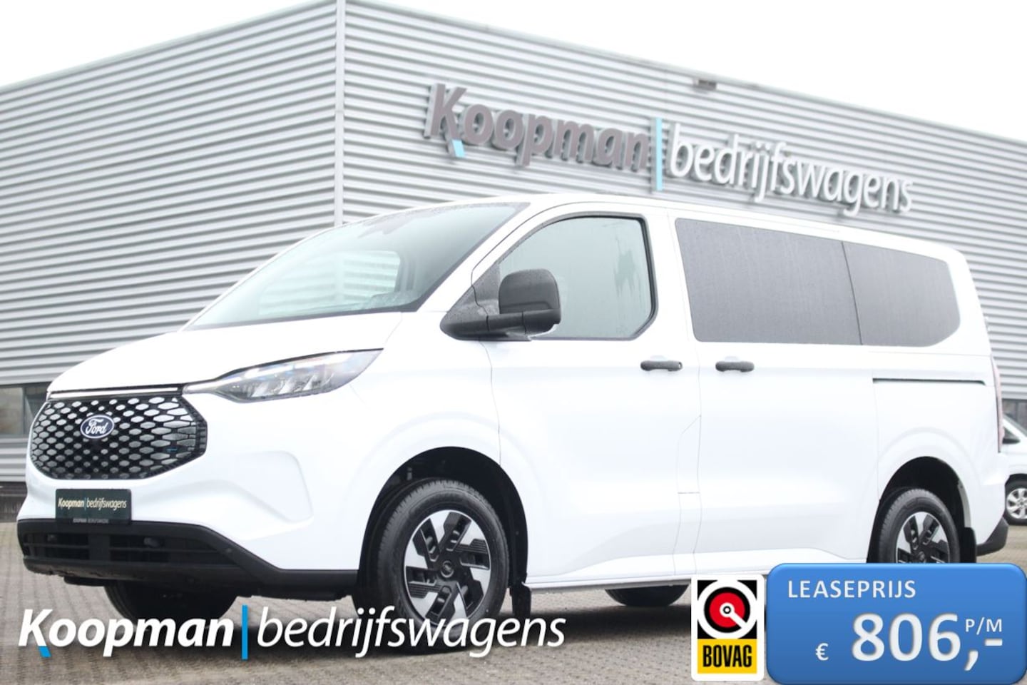 Ford Transit Custom - E-Transit 320 L1H1 Kombi Trend | 65kWh | 160kW/218pk | Trekgewicht 2300kg | Camera | Carpl - AutoWereld.nl