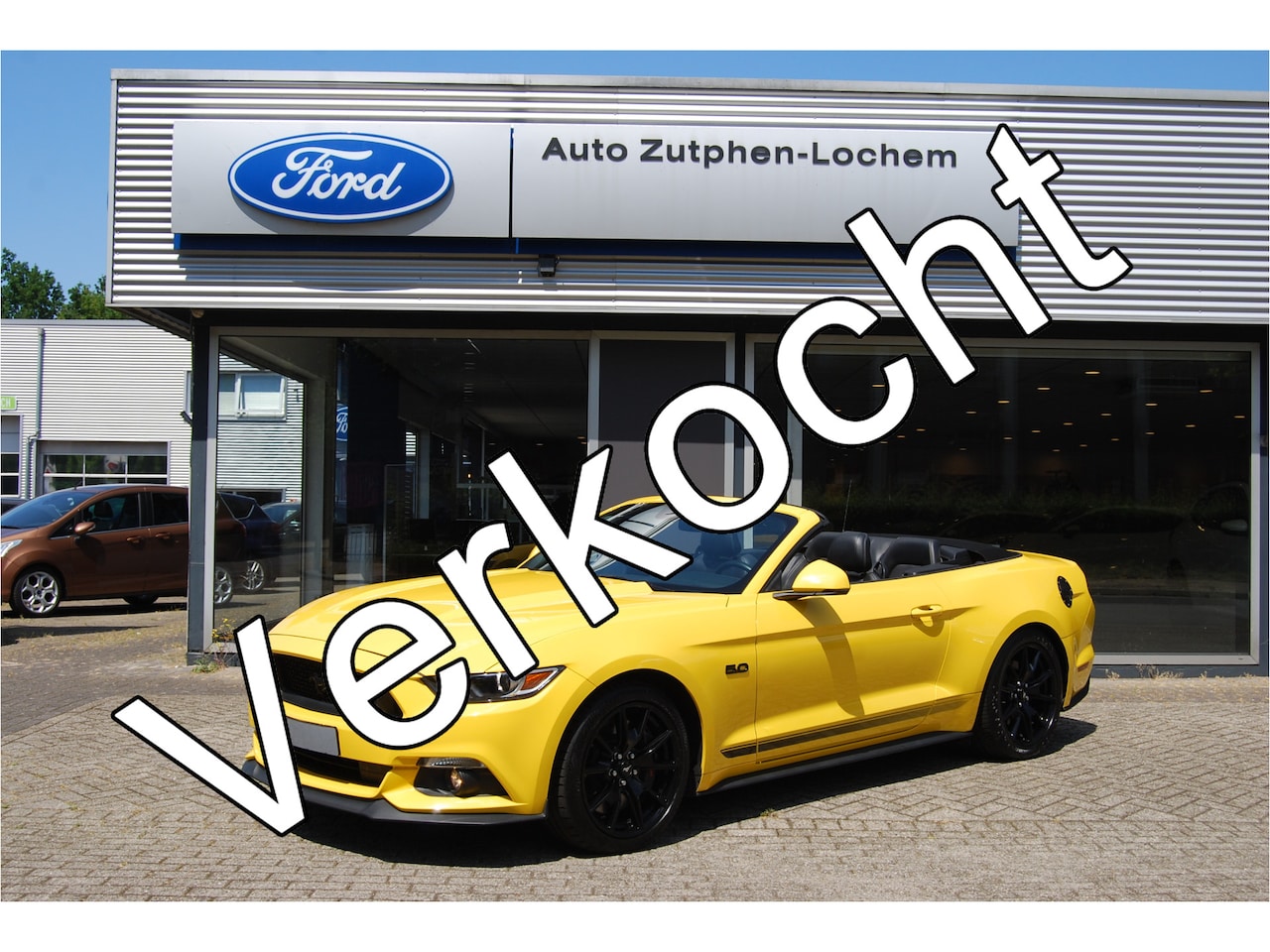 Ford Mustang Convertible - 5.0 GT NAVI | XENON | YELLOW | V8 | SYNC 3 | STOELVERWARMING - KOELING | - AutoWereld.nl