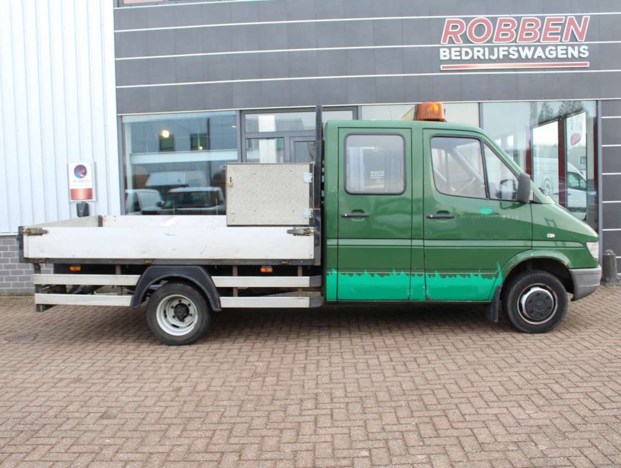 Mercedes-Benz Sprinter - 412 D lang Open Laadbak Dubbele Cabine Dubbellucht Trekhaak - AutoWereld.nl