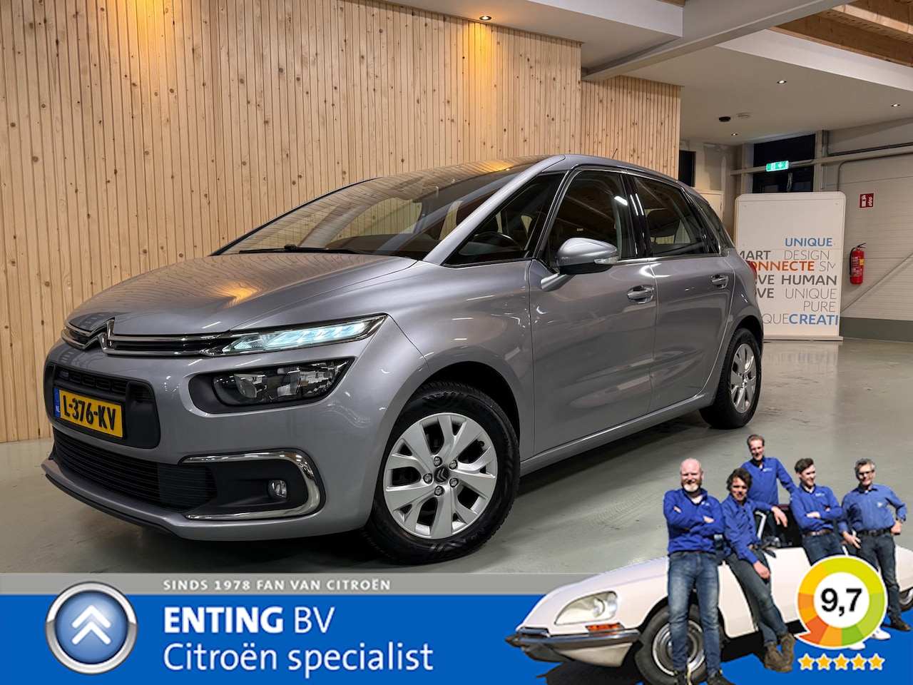 Citroën C4 Picasso - 1.2 PT 130 FEEL ECC NAVI CARPLAY TREKHAAK STOELVERWARMING - AutoWereld.nl