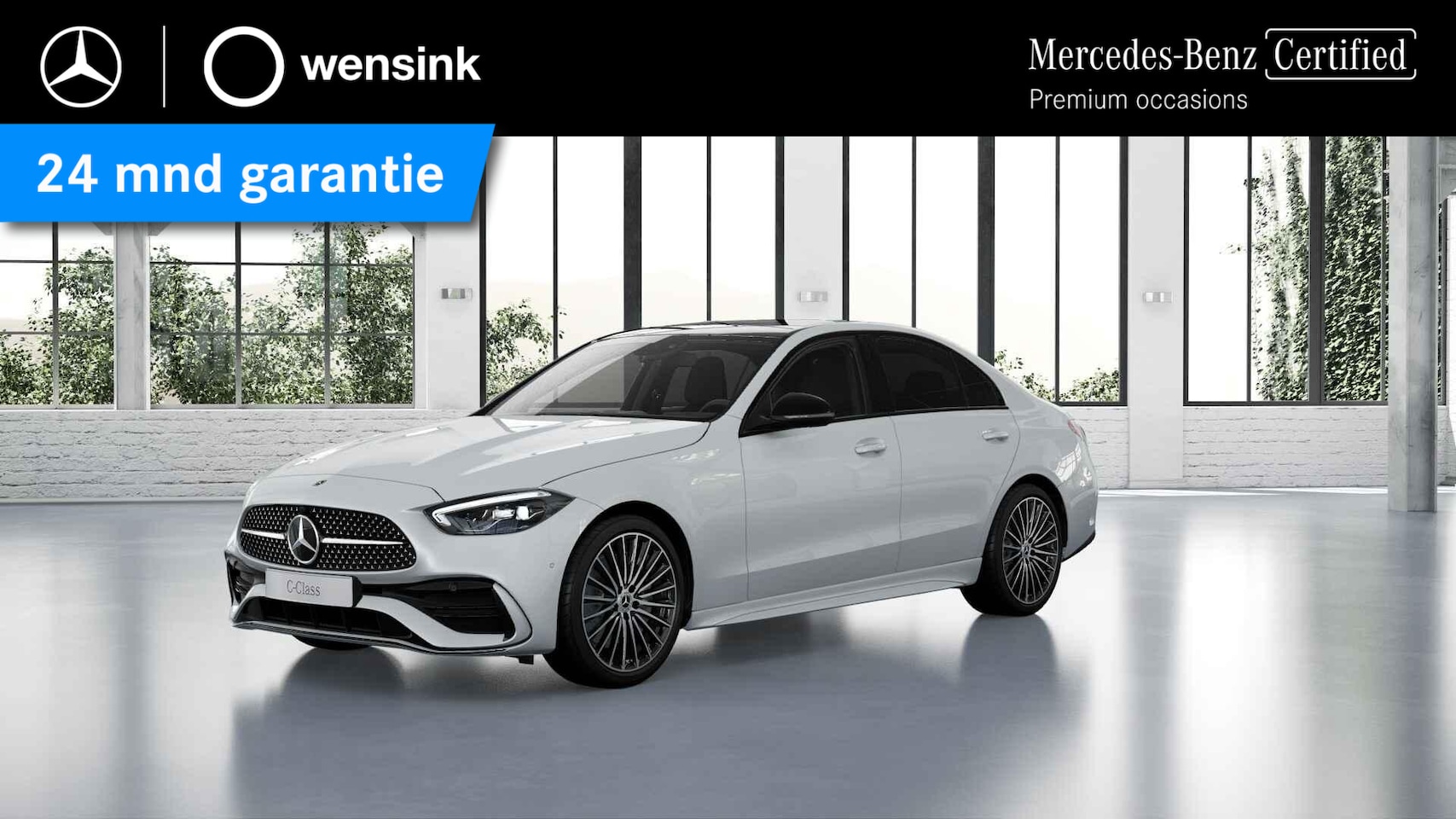 Mercedes-Benz C-klasse - 180 AMG Line | Night | Panoramadak | Digital Light | Multispaaks AMG velgen | Stoelverwarm - AutoWereld.nl