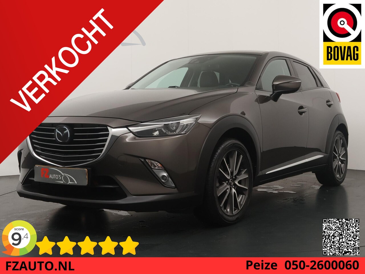Mazda CX-3 - 2.0 SkyActiv-G 120 GT-M - Navigatie - Head-up Display - LED koplampen - Trekhaak - 18" LM - AutoWereld.nl