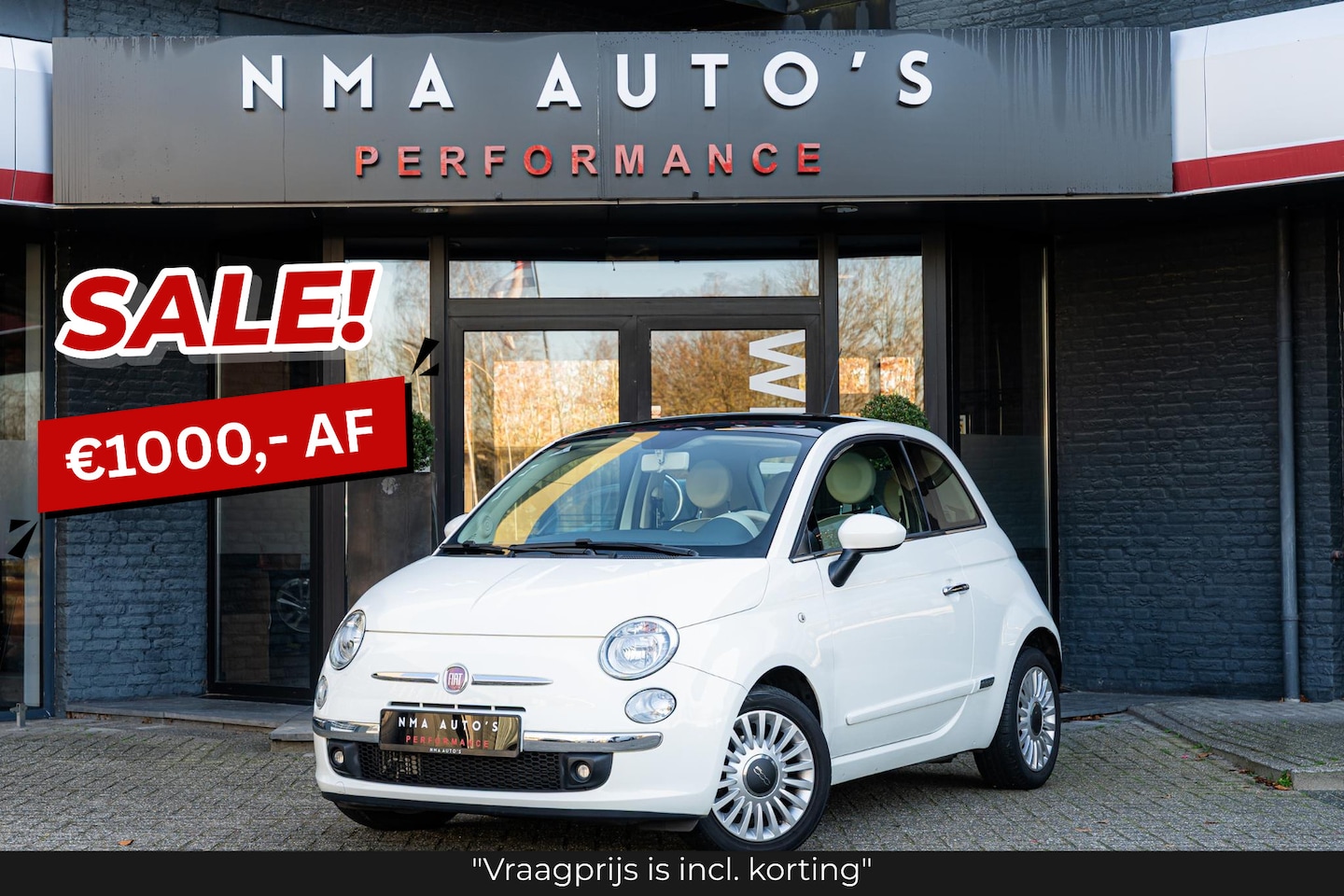 Fiat 500 - 0.9 TwinAir Lounge 52.000KM / PANO / AIRCO / PDC / START STOP / ONDERHOUDEN - AutoWereld.nl