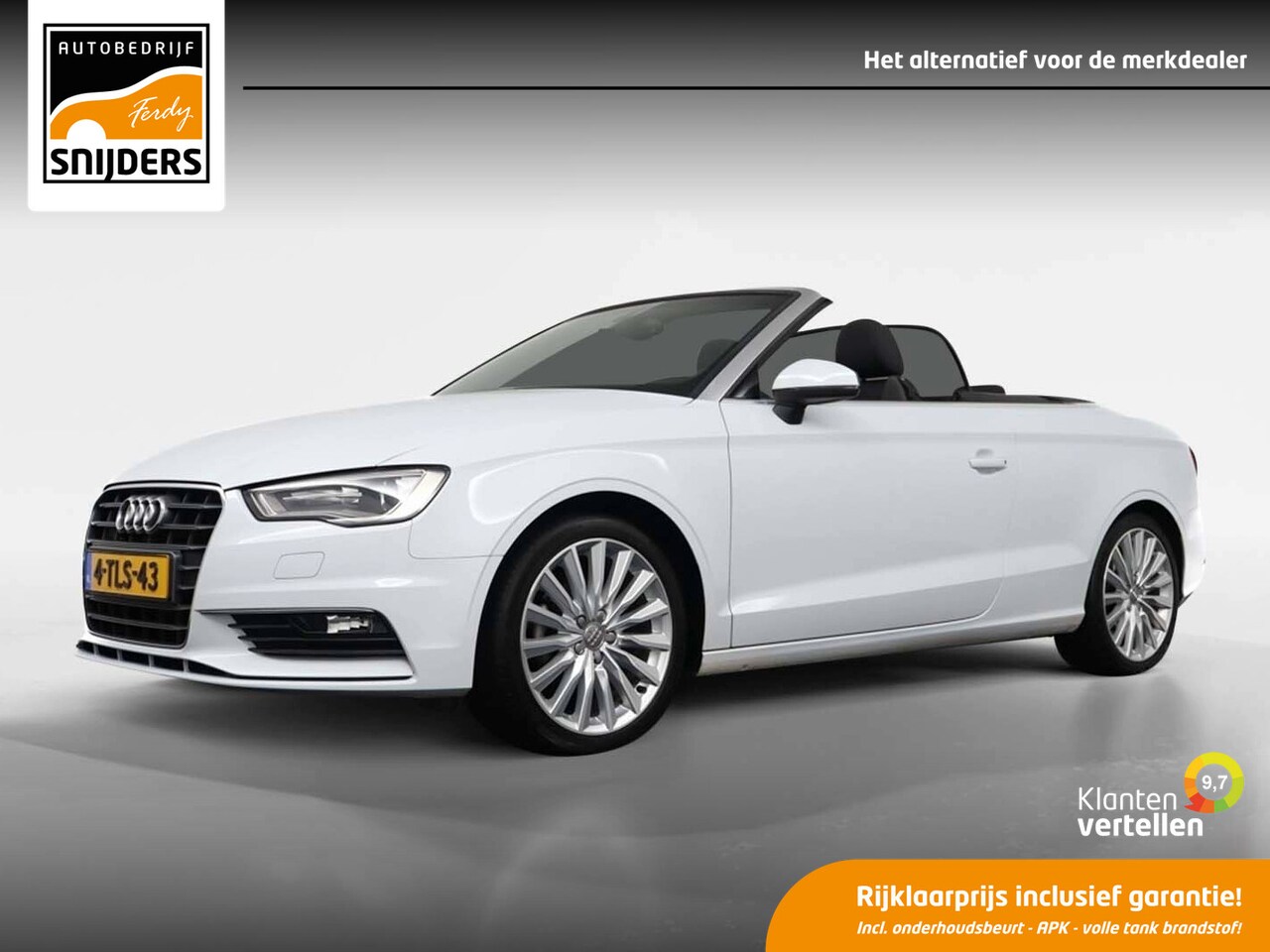 Audi A3 Cabriolet - 1.4 TFSI CoD Ambition Pro Line Plus 1.4 TFSI 140 PK CoD Ambition Pro Line Plus, Orig.NL | Cruise | Navi | PDC | Xenon - RIJKLA - AutoWereld.nl