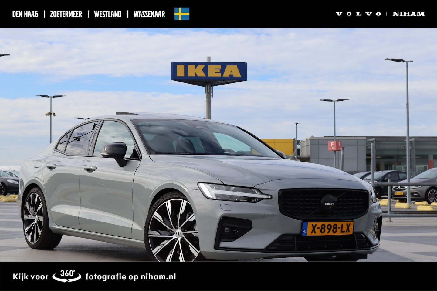 Volvo S60 - B4 (M-HYBRID) PLUS DARK -PANO.DAK|HARMAN/KARDON|HEAD-UP DISP.|MEMORY-SEATS|360°CAM|20"|BLA - AutoWereld.nl