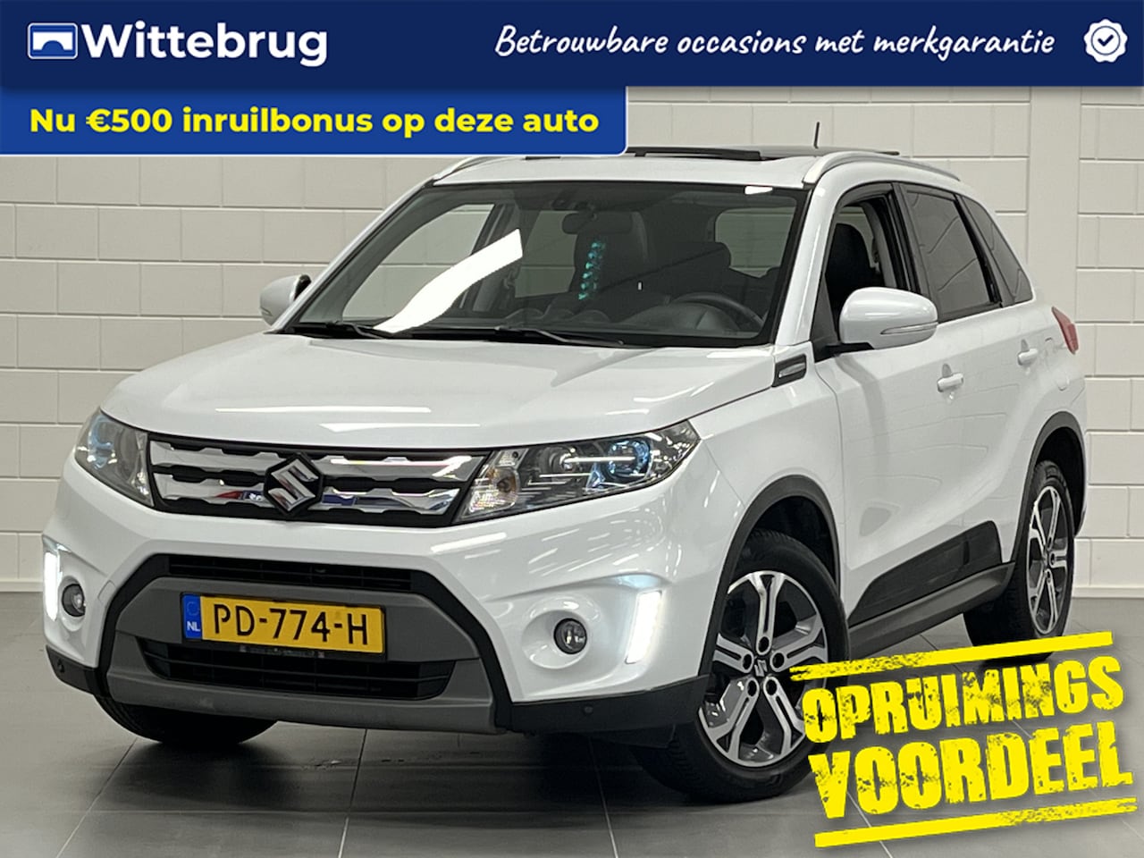 Suzuki Vitara - 1.6 High Executive PANORAMADAK SCHUIF/KANTEL | NAVIGATIE | LEDER / ALCANTARA BEKLEDING x - AutoWereld.nl