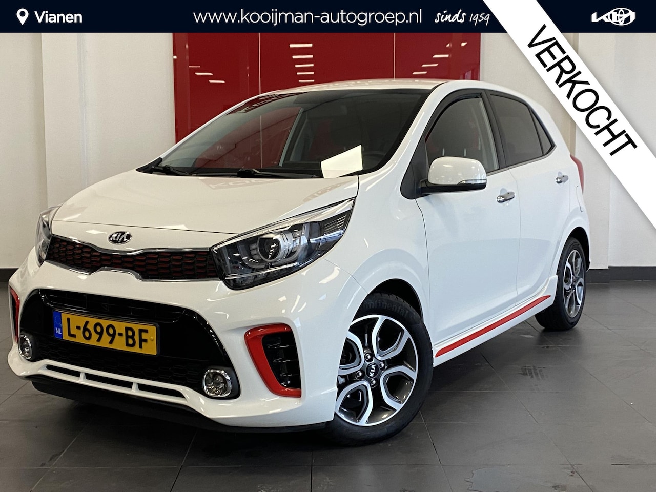 Kia Picanto - 1.0 MPi GT-Line ,Lederen Bekleding ,Sportstuur ,Cruise control ,Start/Stop systeem ,Full m - AutoWereld.nl