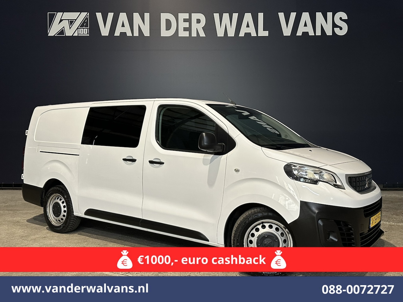 Peugeot Expert - 2.0 BlueHDI 123pk L3H1 Dubbele Cabine Euro6 Airco | 2x zijdeur | 2500kg Trekhaak | 5-Zits - AutoWereld.nl