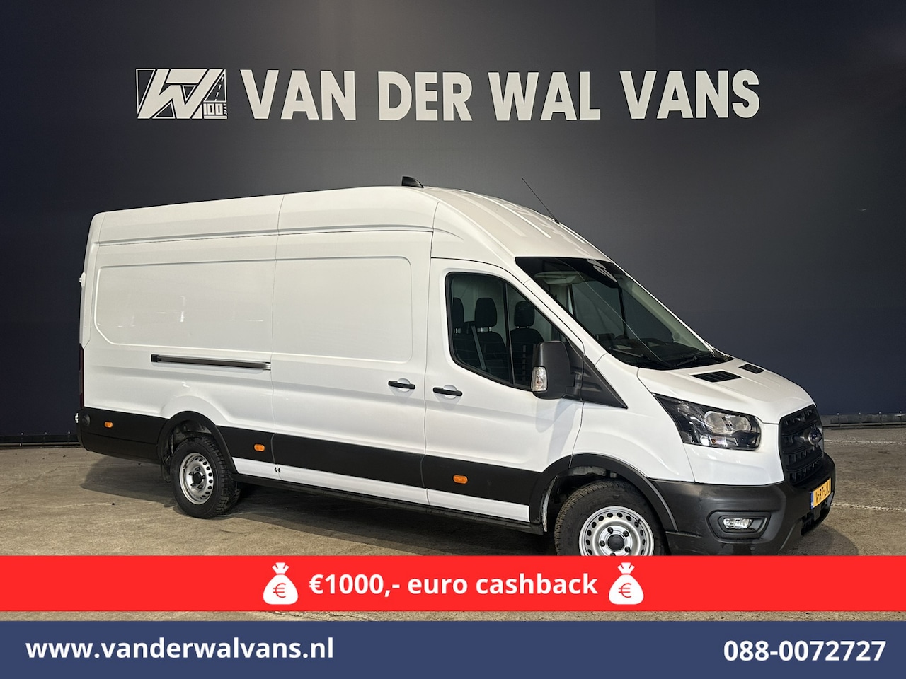Ford Transit - 2.0 TDCI 131pk L4H3 Jumbo Euro6 Airco | Camera | Navigatie | Cruisecontrol | Parkeersensor - AutoWereld.nl