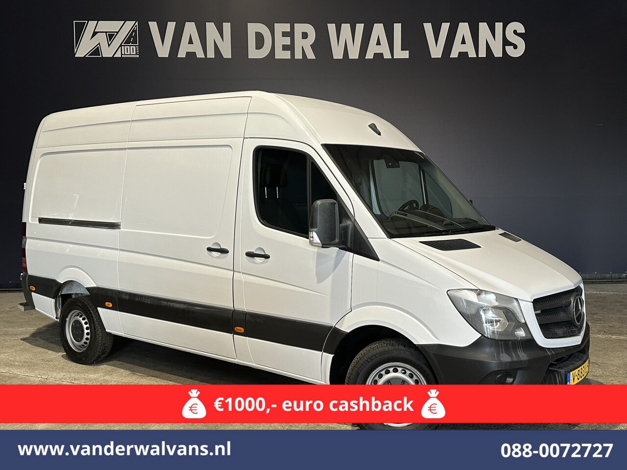 Mercedes-Benz Sprinter - 316 CDI 163pk L2H2 Euro6 Airco | Cruisecontrol | 2800kg Trekhaak Parkeersensoren - AutoWereld.nl