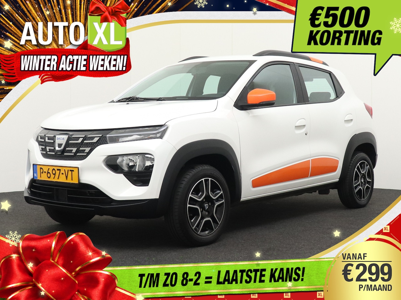 Dacia Spring - Comfort Plus (Orange Pack) 27 kWh Carplay Camera Navi - AutoWereld.nl