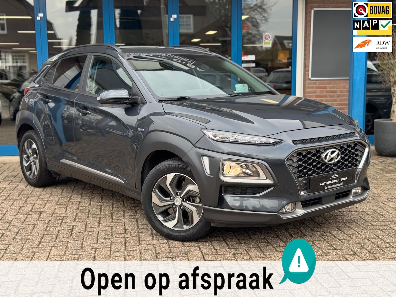Hyundai Kona - 1.6 GDI HEV Fashion AUT NAVI CLIMA BTW 1e Eig! - AutoWereld.nl