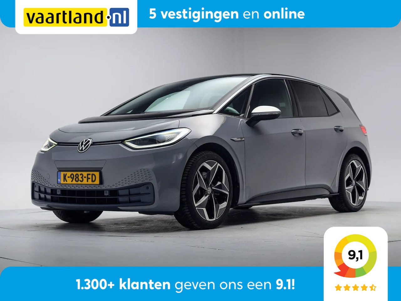 Volkswagen ID.3 - First Plus 58 kWh 3 fase [ LED Standkachel Adapt.cruise Navi ] - AutoWereld.nl