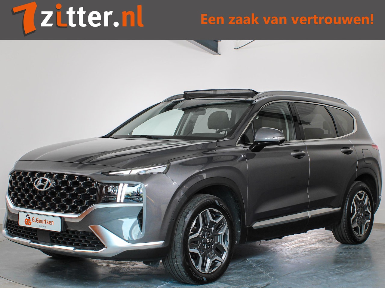 Hyundai Santa Fe - 1.6 T-GDI PHEV Premium Sky 1.6 T-GDI PHEV Premium Sky, 7-Persoons, Trekhaak, Panoramadak, Leder, - AutoWereld.nl