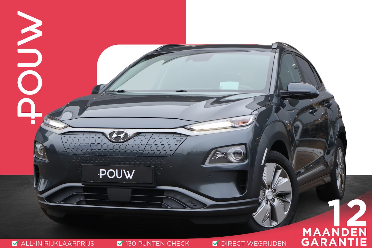 Hyundai Kona Electric - 204pk EV Fashion Sky 64 kWh | SoH 96% | Warmtepomp | Leder | Camera | Head-up Display - AutoWereld.nl