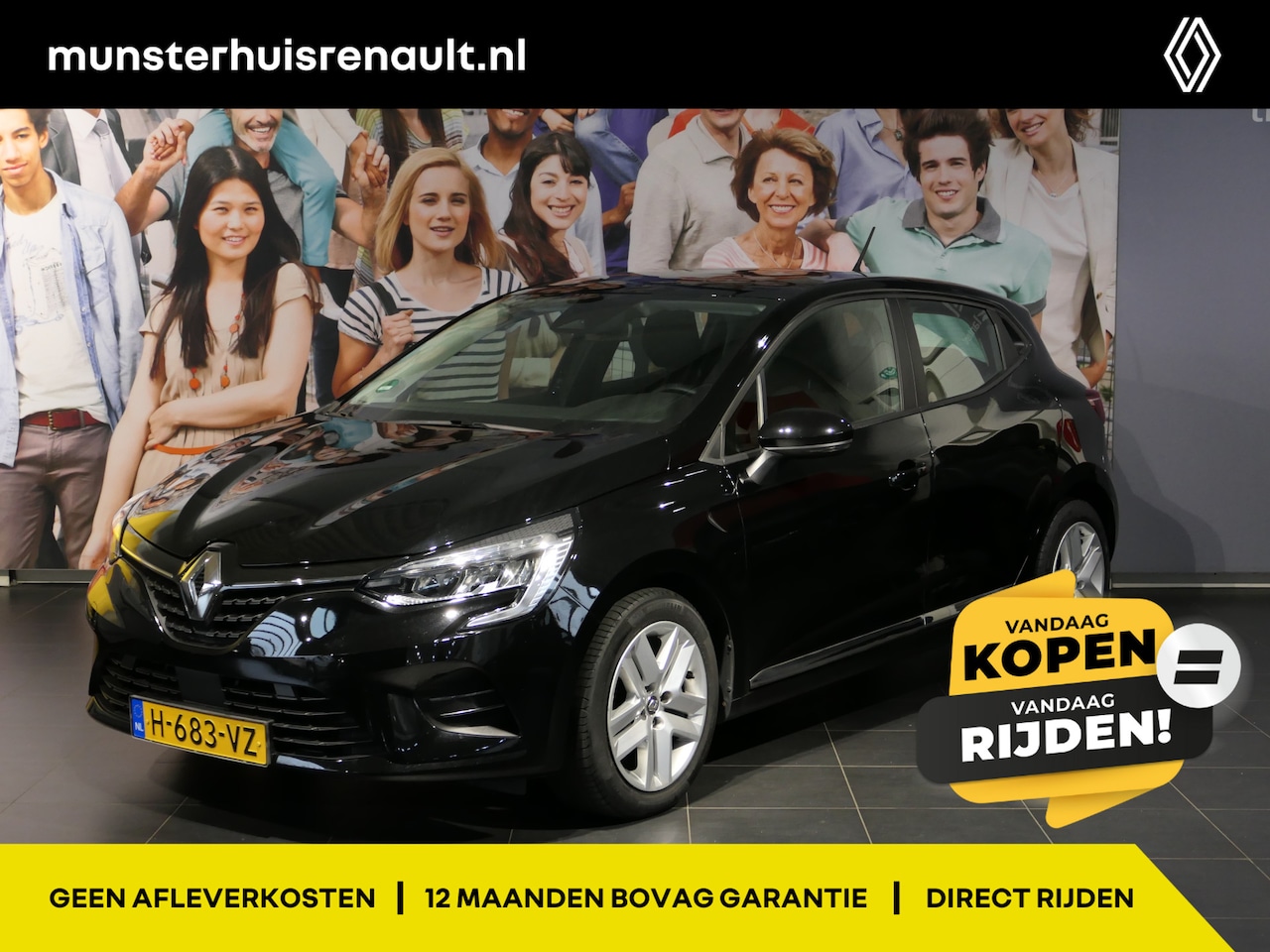 Renault Clio - 1.0 TCe Zen - Occasion Lease vanaf €409 p/m - Dealer onderhouden! - 1e Eigenaar - Navi - C - AutoWereld.nl
