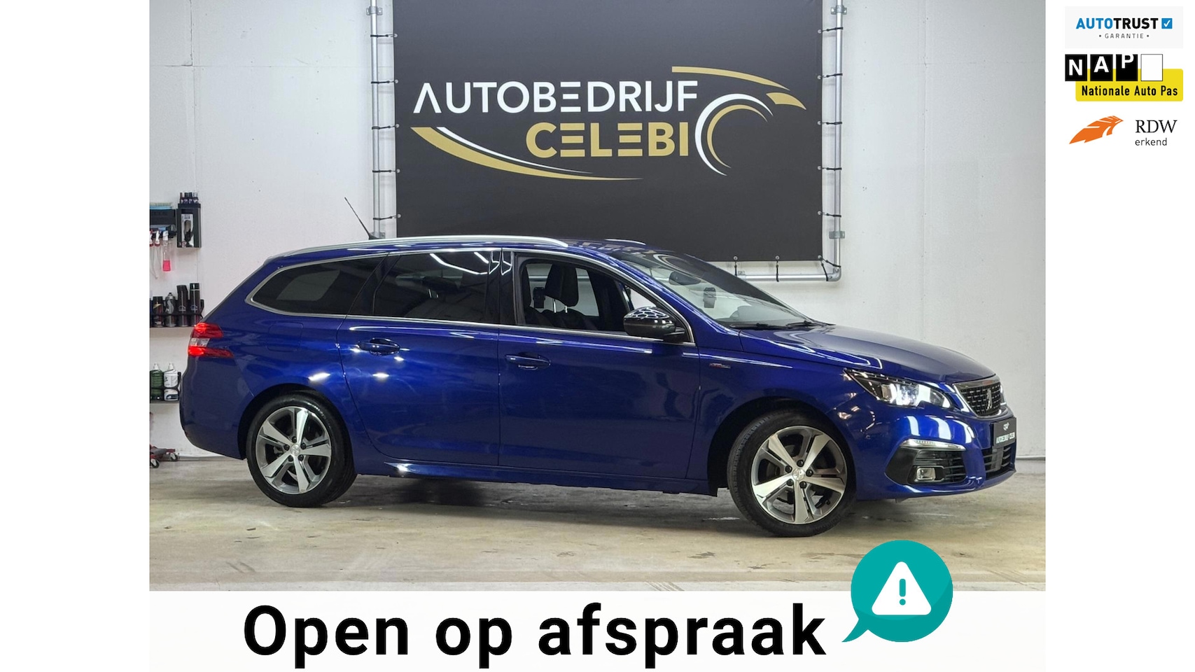 Peugeot 308 SW - 1.2 PureTech GT-line 2018 BLAUW CARPLAY|DHOEK - AutoWereld.nl