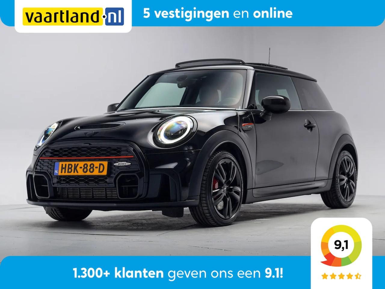 MINI John Cooper Works - 2.0 232pk Aut. Facelift [ Panorama LED Leder Head-up Navi prof. ] - AutoWereld.nl