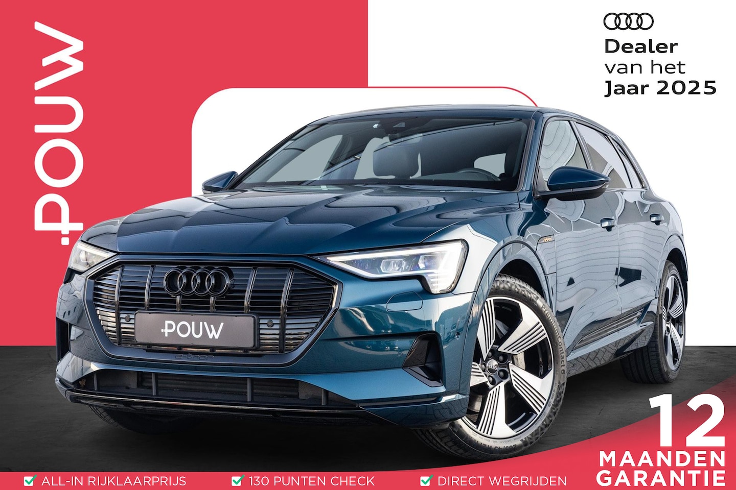 Audi e-tron - 55 quattro 408pk Advanced 95 kWh | Panoramadak | Trekhaak | Smartphone Interface | Adaptiv - AutoWereld.nl