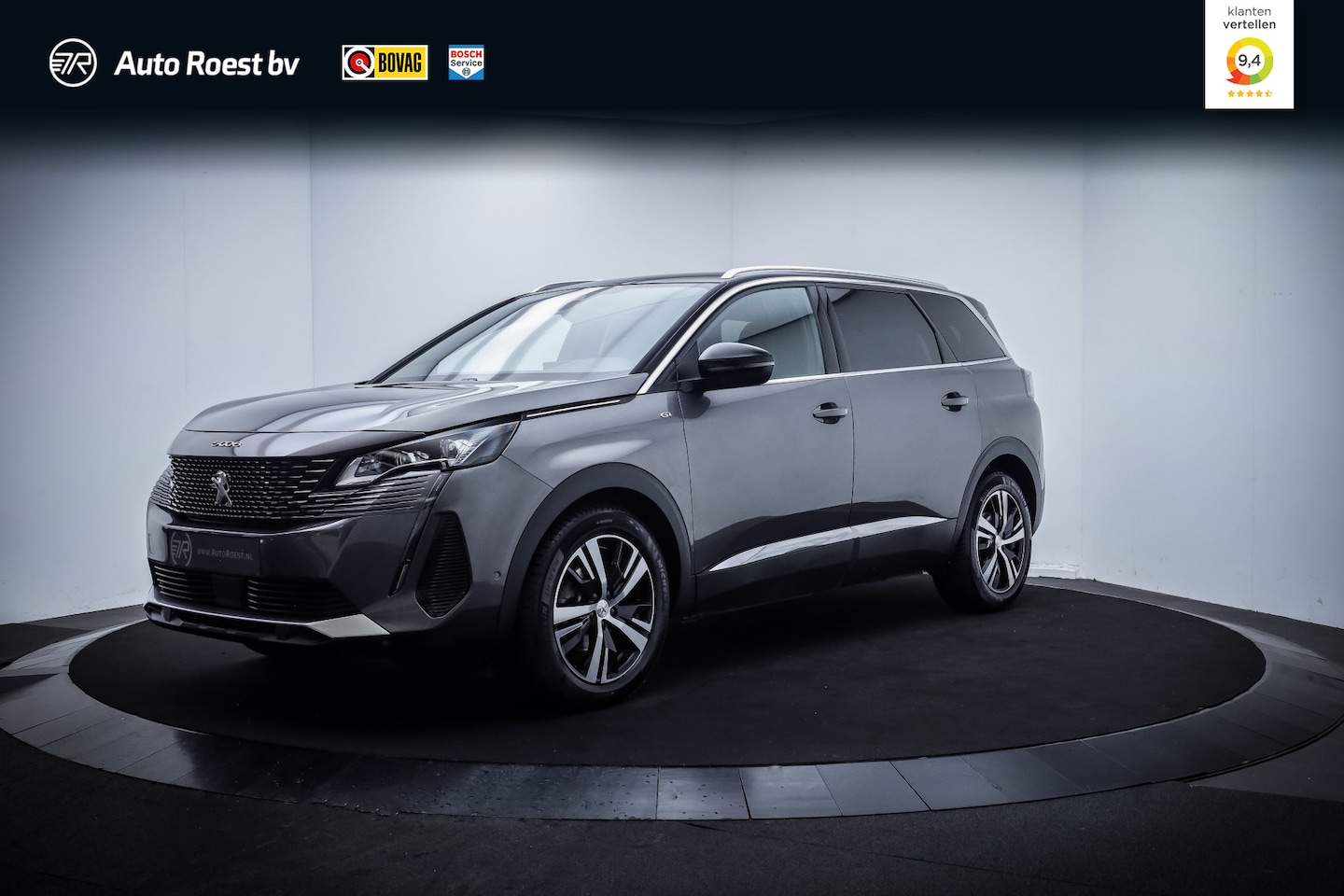 Peugeot 5008 - 1.6T 180Pk Aut GT-Line Pack FULL LED | 1/2LEDER | CAMERA | DAK ZWART - AutoWereld.nl