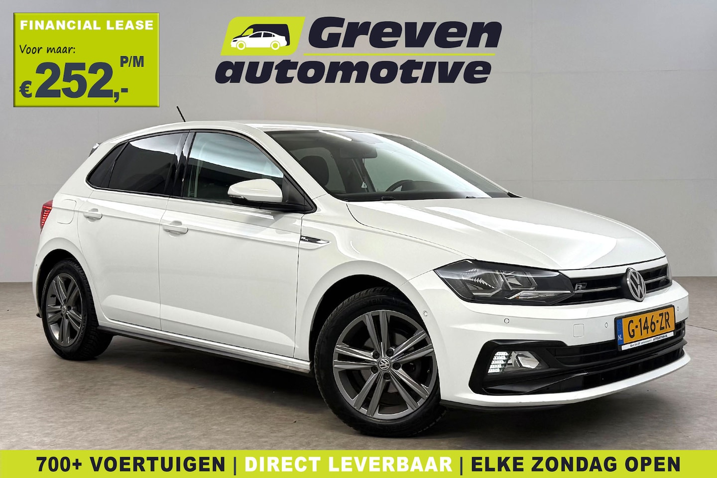 Volkswagen Polo - 1.0 TSI R-Line | Beats | Virtual | Adap. Cruise | Carplay | Trekh. | Clima | Parkeersens. - AutoWereld.nl