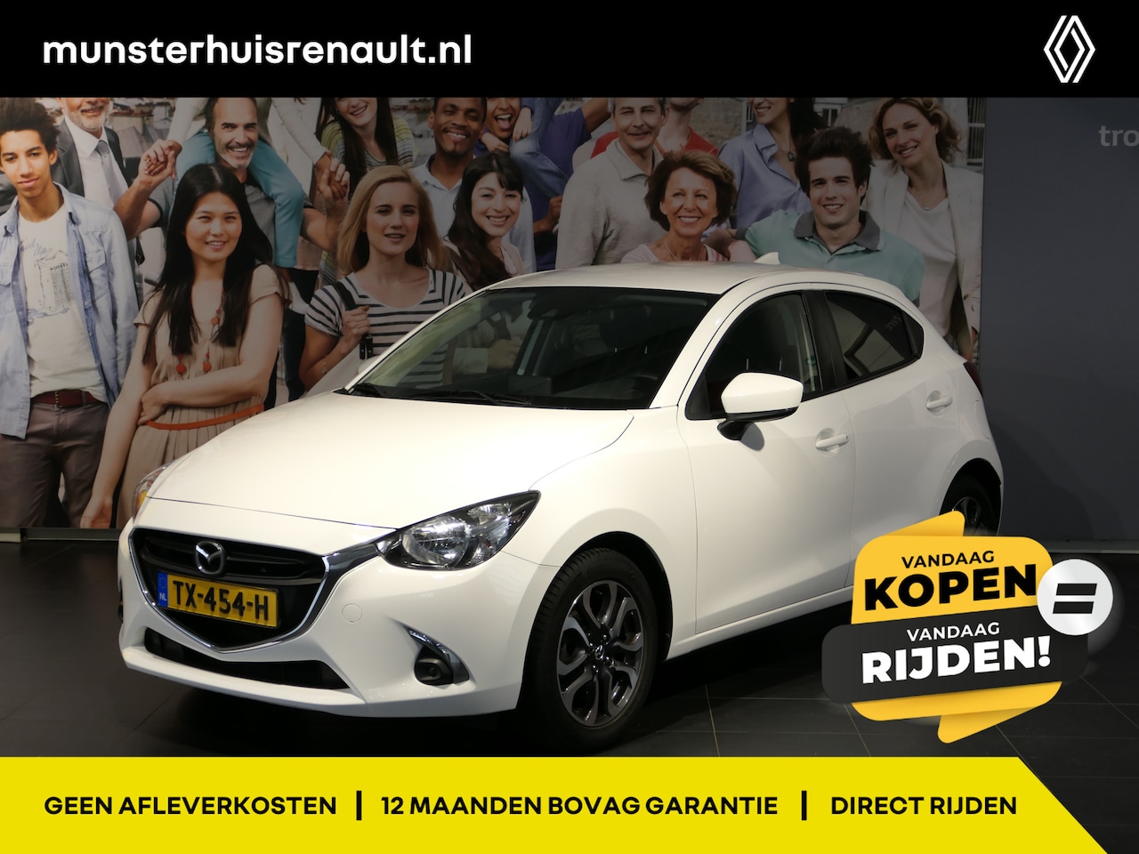 Mazda 2 - 1.5 Skyactiv-G Sport Selected Airco - Cruise - Navi - AutoWereld.nl