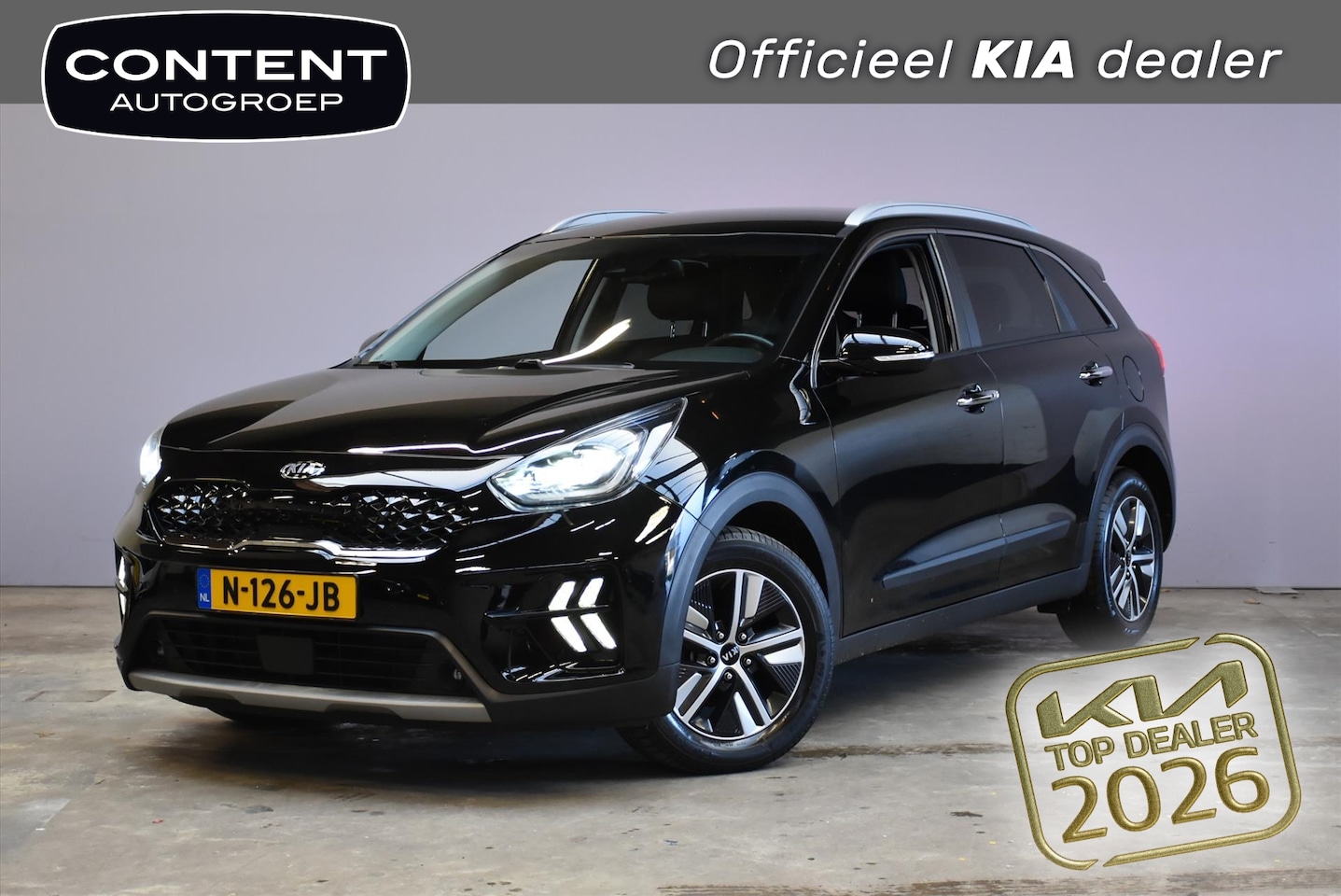 Kia Niro - 1.6 GDi Hybrid 141pk DCT6 DynamicPlusLine | Leder | Adaptive Cruise | Blind Spot | Stoelve - AutoWereld.nl