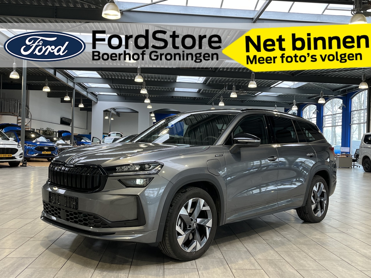 Skoda Kodiaq - 1.5 TSI PHEV 204 pk Sportline | Stoelverw. | Stuurverw. | El. a. klep | El. verst. stoel + - AutoWereld.nl