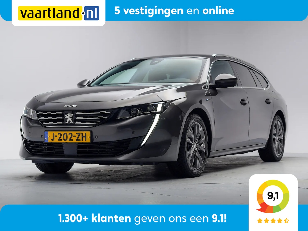Peugeot 508 SW - 1.6 Plug-in Hybrid 225 Allure [ LED Navi Camera Half-leder ] - AutoWereld.nl