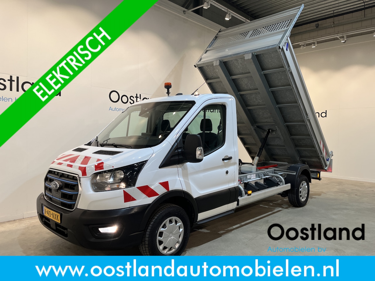 Ford E-Transit - 350 L3 Trend 68 kWh RWD Kipper / Tipper / 100% Elektrisch / Airco / Cruise Control / Camer - AutoWereld.nl