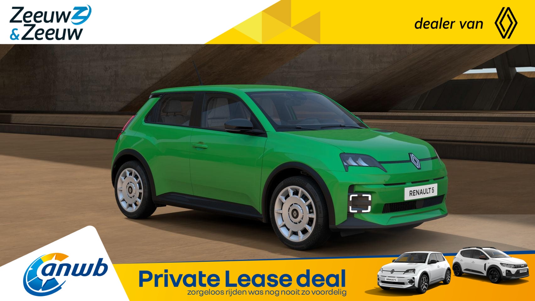 Renault 5 - urban range evolution 40 kWh | NU MET DE ZEEUW EN ZEEUW SWITCH ACTIE voor maar €349,- per - AutoWereld.nl