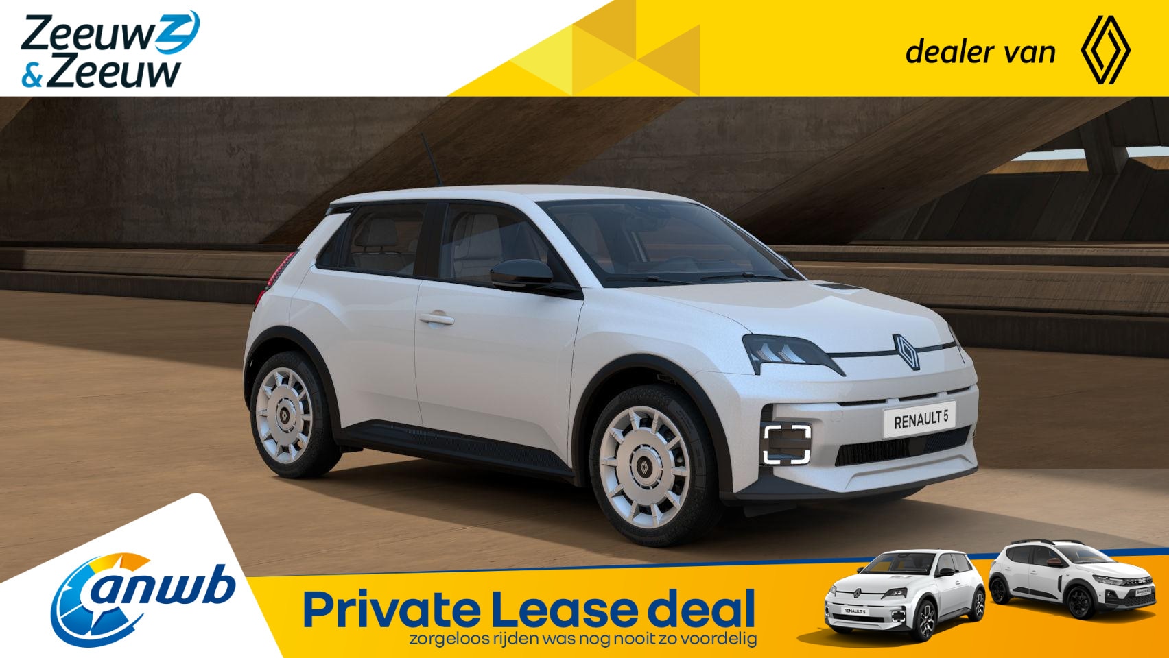 Renault 5 - urban range evolution 40 kWh | NU MET DE ZEEUW EN ZEEUW SWITCH ACTIE voor maar €360,- per - AutoWereld.nl