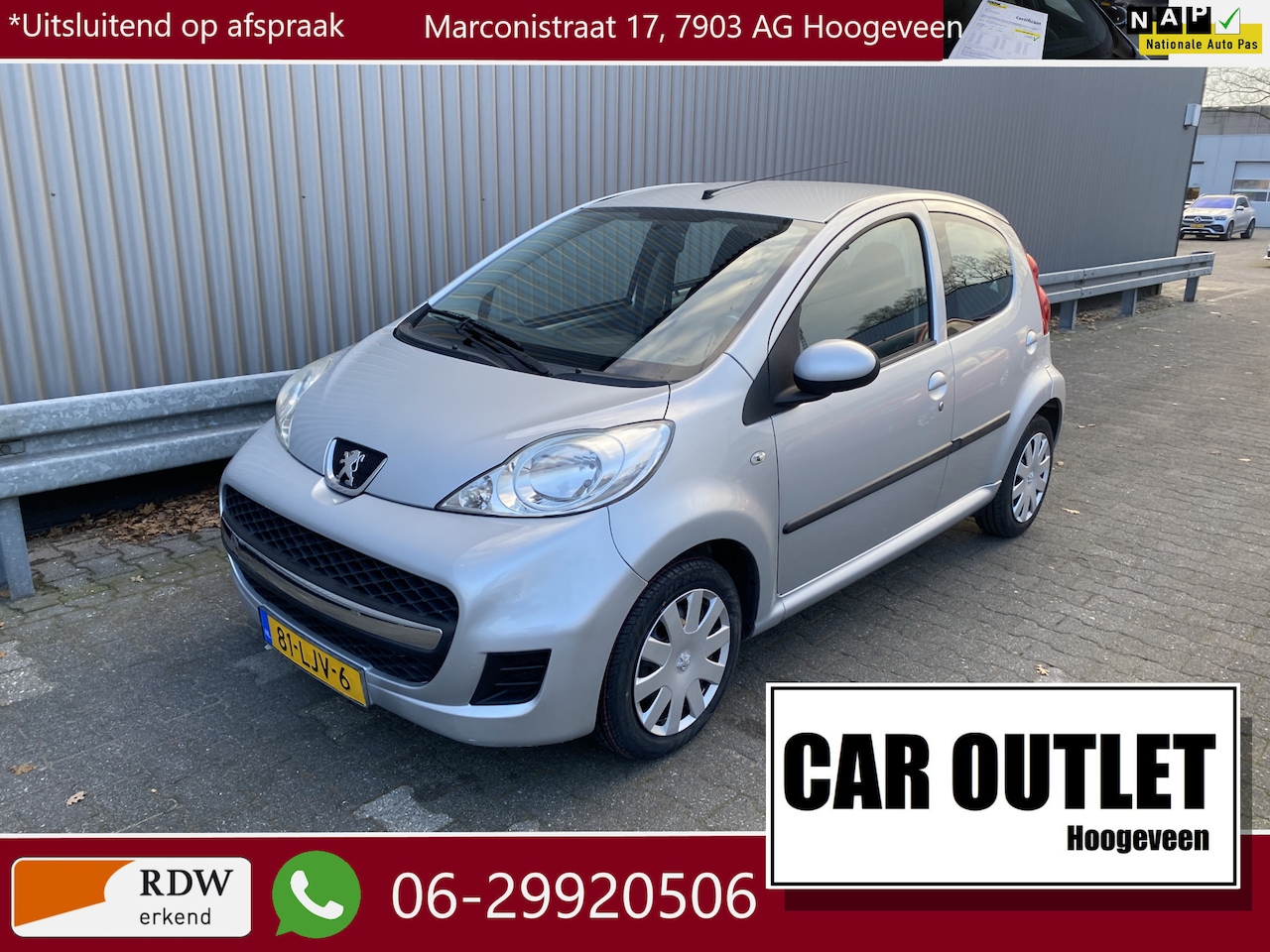 Peugeot 107 - 1.0-12V XS 133Dkm.NAP, 5-Drs, A/C, Elec.ramen, Centr.vergr, nw. APK – Inruil Mogelijk – - AutoWereld.nl