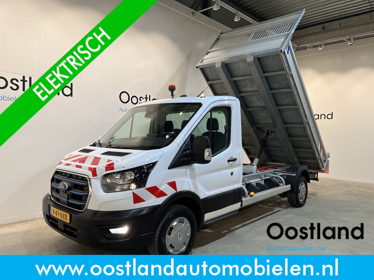 Ford E-Transit - 350 L3 Trend 68 kWh RWD Kipper / Tipper / 100% Elektrisch / Airco / Cruise Control / Camer - AutoWereld.nl