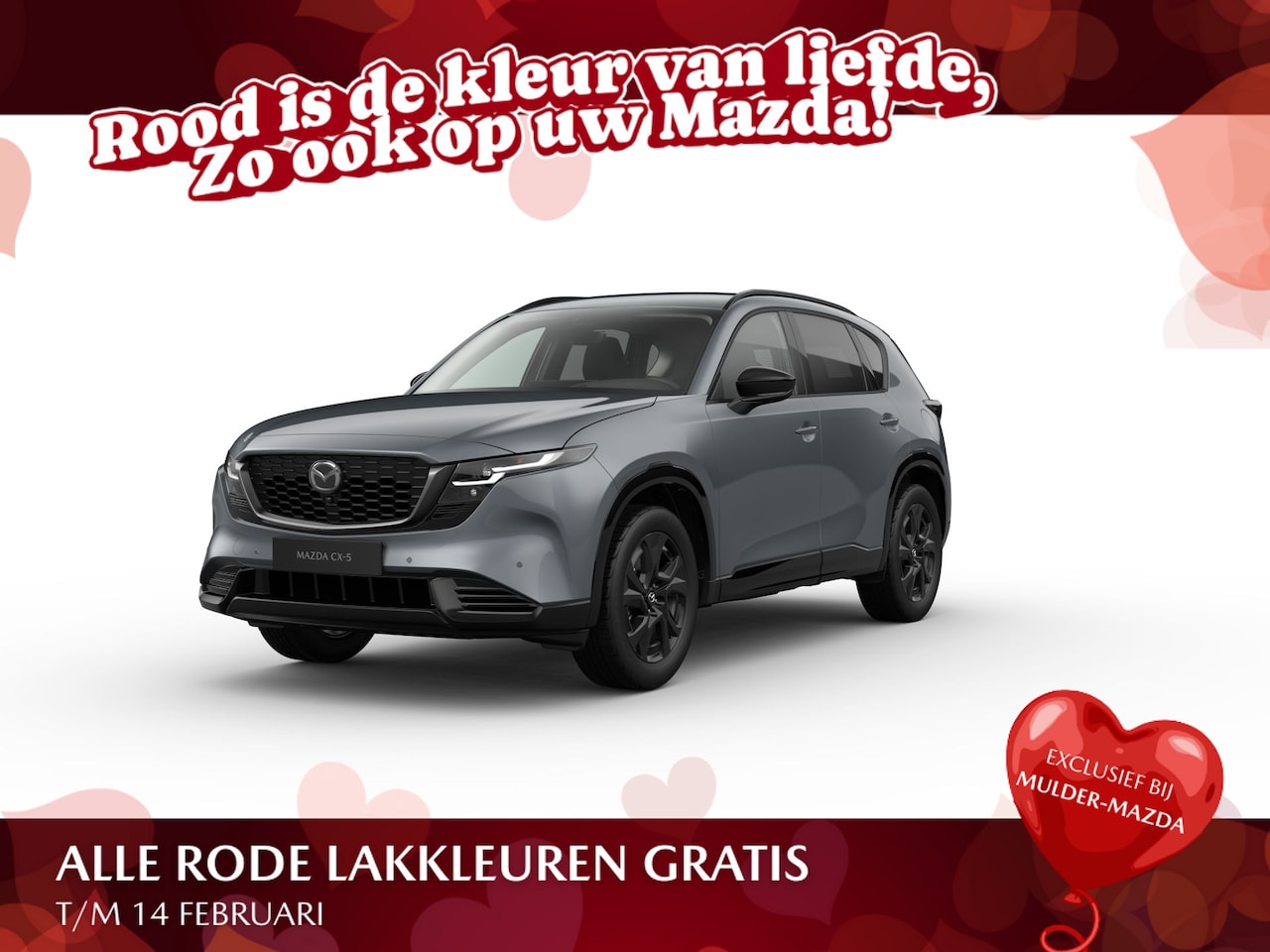 Mazda CX-5 - e-Skyactiv G 141 Homura - Zwart lederen interieur | 19-inch lichtmetalen velgen, Black | A - AutoWereld.nl