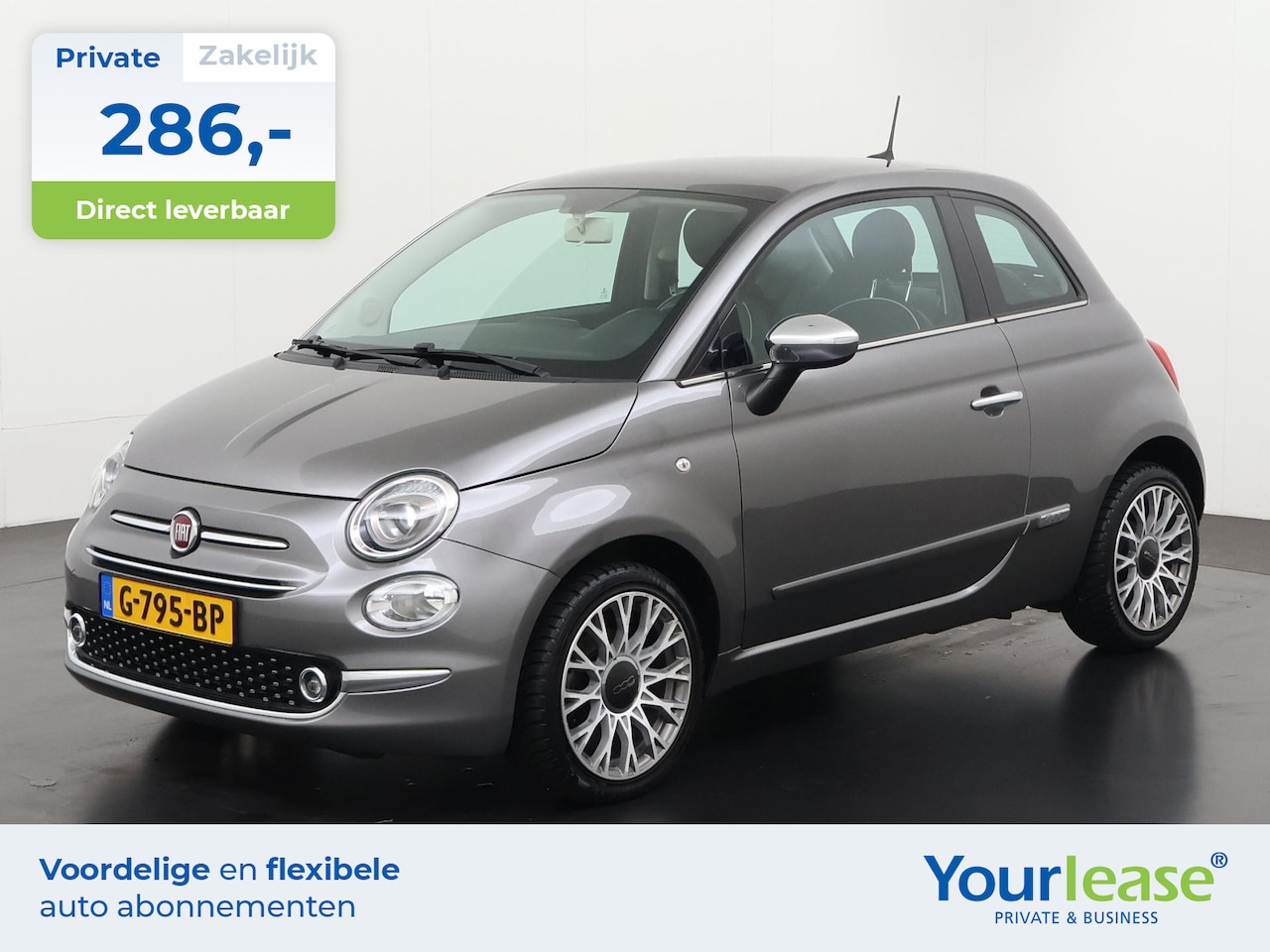 Fiat 500 - 1.2 Lounge | All-in 286,- Private Lease | Direct uit voorraad - AutoWereld.nl