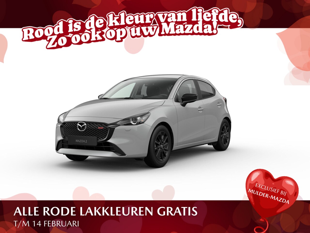Mazda 2 - SKYACTIV-G 90 Homura | 16-inch lichtmetalen velgen, Black | 8-inch LCD touchscreen kleuren - AutoWereld.nl