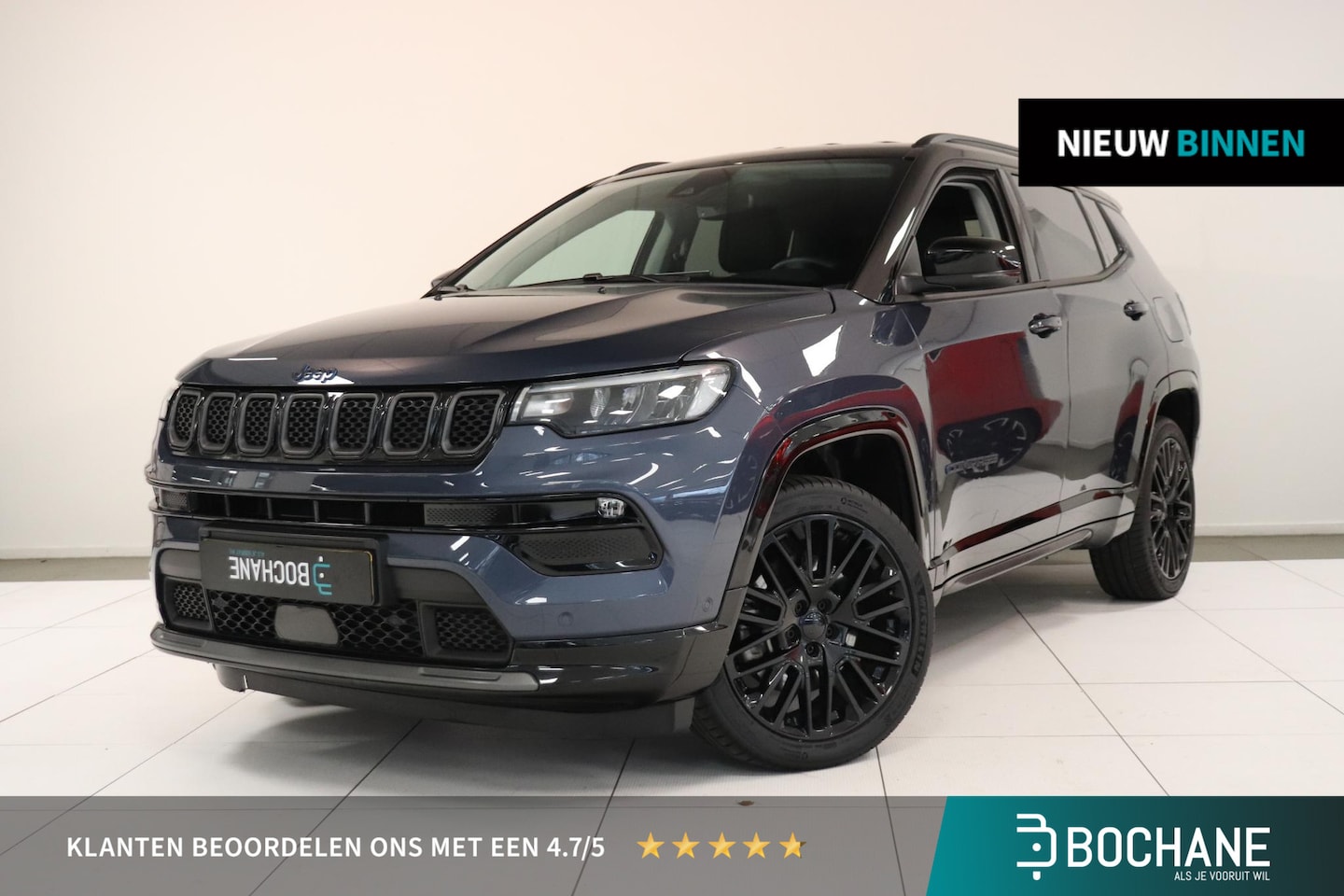 Jeep Compass - 4xe 240 Plug-in Hybrid Electric Trailhawk | Leder | 19"Lichtmetaal | elek. achterklep | St - AutoWereld.nl