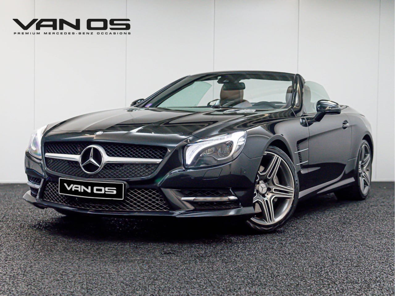 Mercedes-Benz SL-klasse Cabrio - SL 350 AMG Line | Pano | Harman Kardon | Magnetiet zwart - AutoWereld.nl