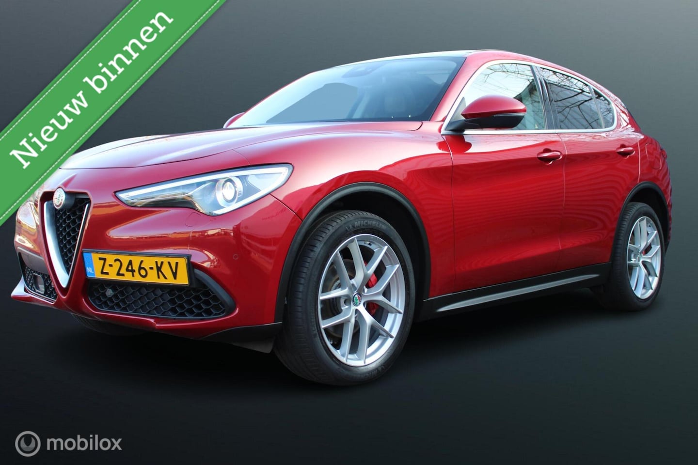 Alfa Romeo Stelvio - 2.0 T AWD First Edition 2.0 T AWD 281 PK First Edition, Rosso Competizione, Panoramadak, F1 Schakeling, Navi, Donk - AutoWereld.nl