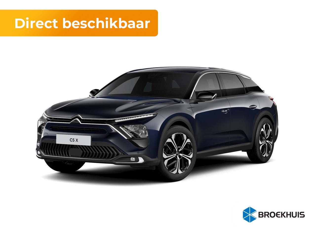 Citroën C5 X - Max | 19" lichtmetalen velgen 'Onyx black' met Onyx black aero inserts | Achteruitrijcamer - AutoWereld.nl