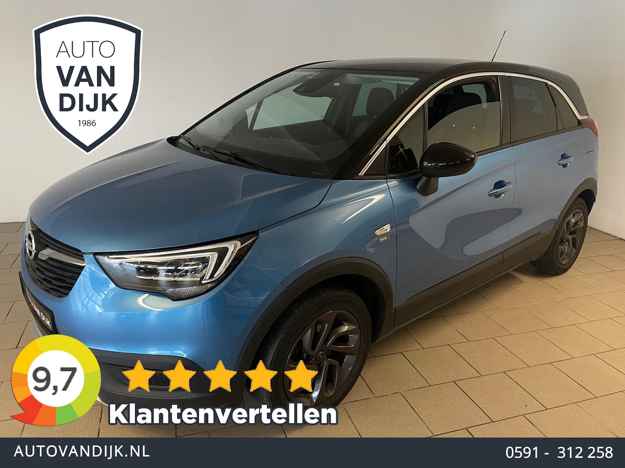Opel Crossland X - 1.2 Edition 2020 AIRCO NAVI VIA APP CRUISE BLUETOOTH LED APPLE CARPLAY VELGEN ZEER NETTE A - AutoWereld.nl