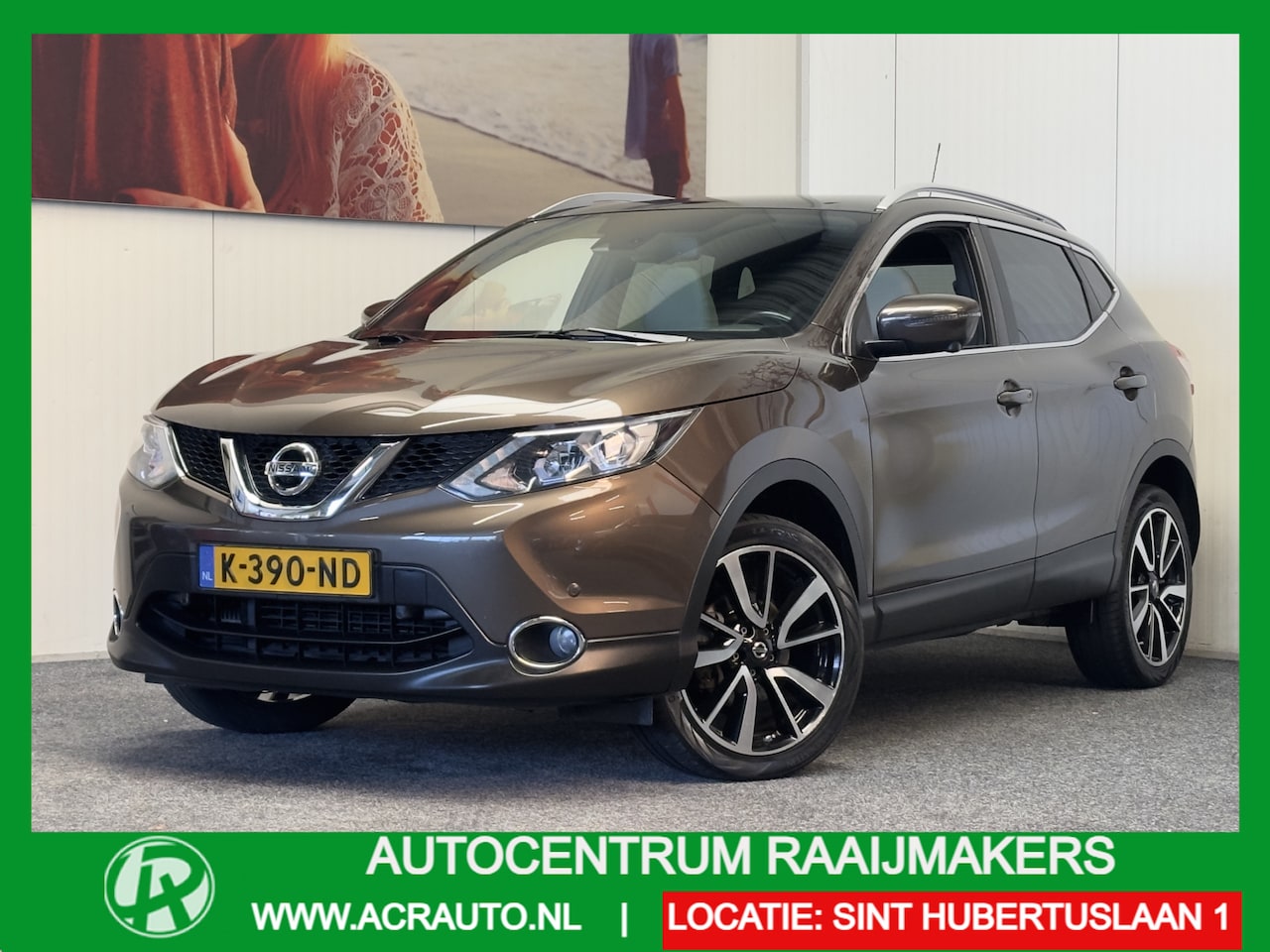 Nissan Qashqai - 1.6 TEKNA PANORAMADAK LEDER/ALCANTARA NAVIGATIE 360 CAMERA CRUISE CONTROL STOELVERWARMING - AutoWereld.nl