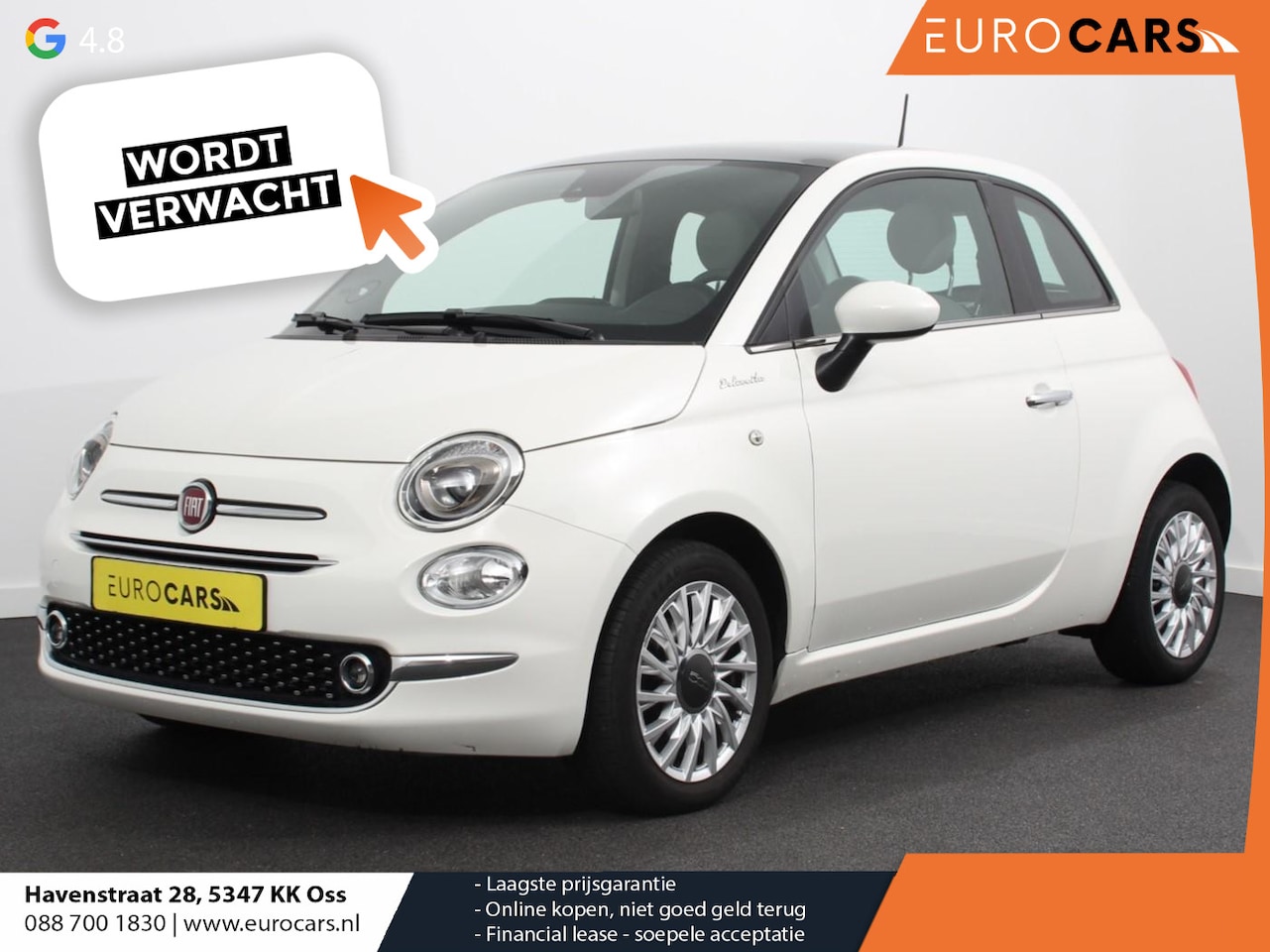 Fiat 500 - 1.0 Hybrid Dolcevita Parkeersensor achter Climate control Radio Panoramadak Cruise control - AutoWereld.nl