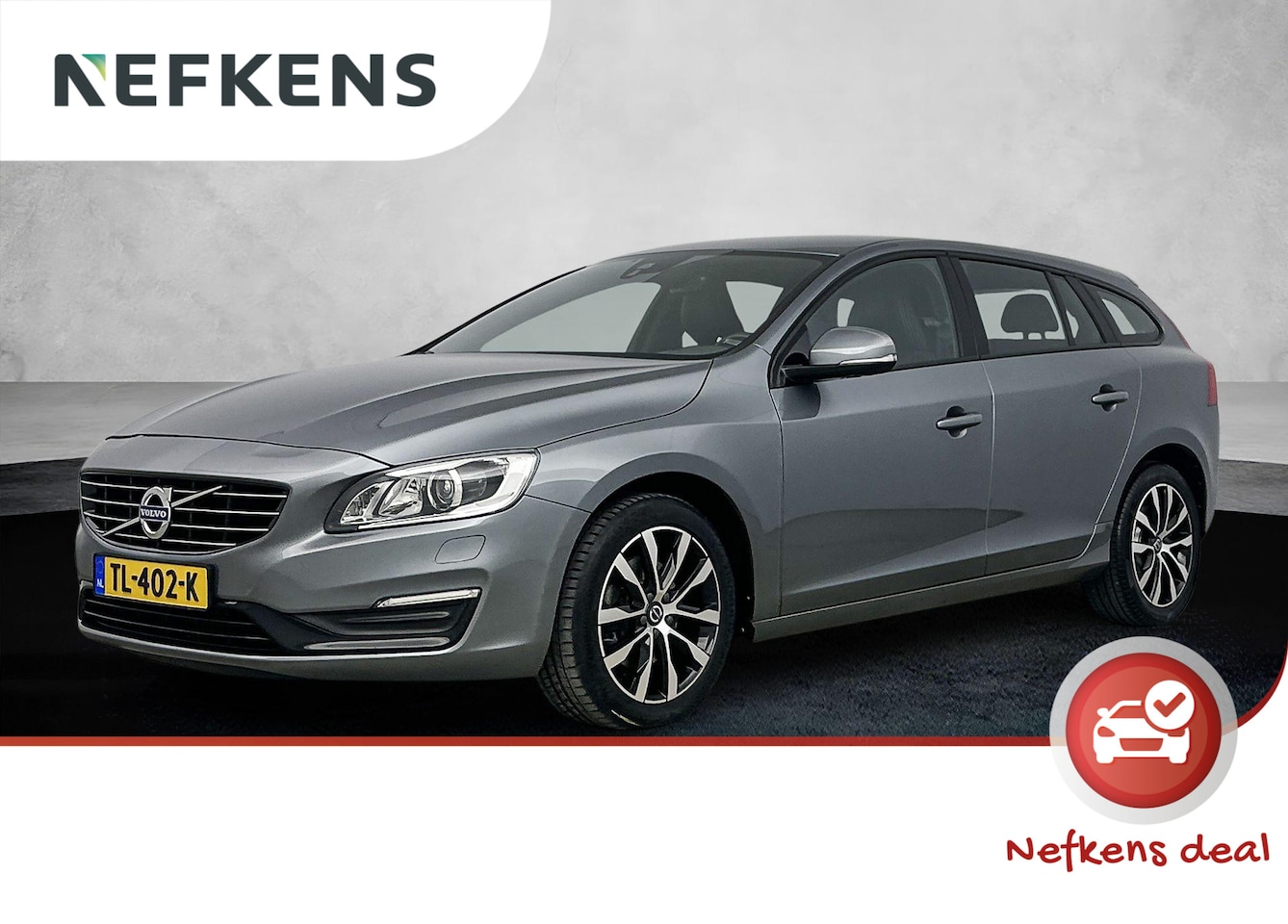 Volvo V60 - 1.5 T2 Polar+ Dynamic | Automaat | Navigatie | Trekhaak | Lederen bekleding | Stoelverwarm - AutoWereld.nl