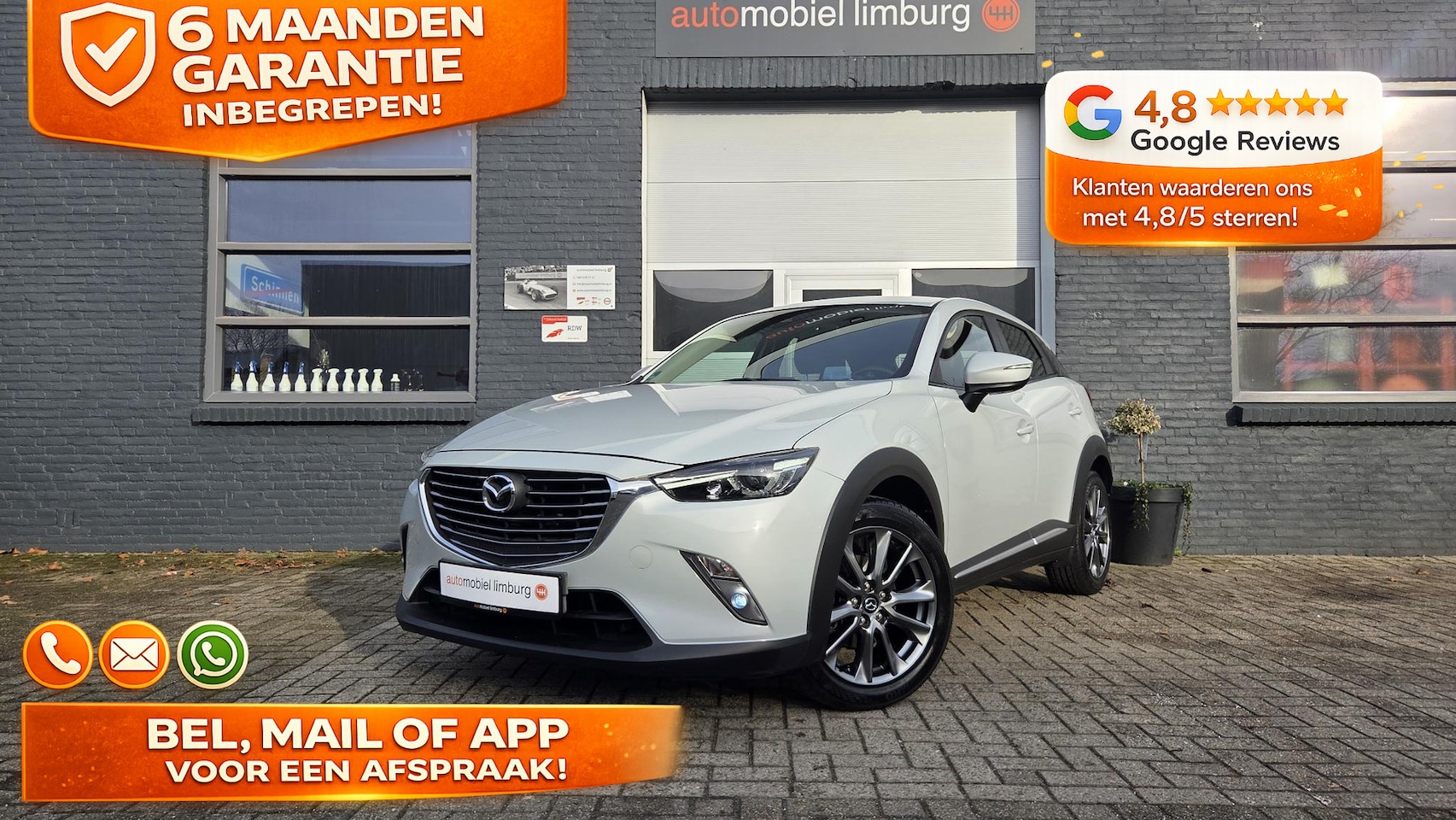 Mazda CX-3 - 2.0 SkyActiv-G Kizoku Intense | KEYLESS | LED | 18" | Mondsteinweiß | VOLLEDIGE ONDERHOUDS - AutoWereld.nl