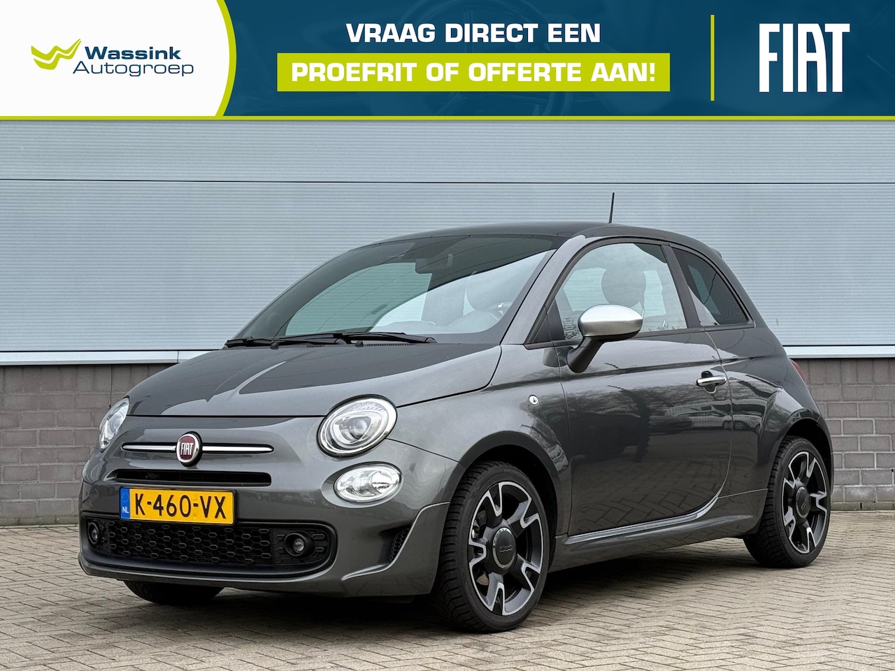 Fiat 500 - 1.0 70pk Hybrid Rockstar | Parkeersensoren | NAVI | Climate Control | Sportstuur | Panoram - AutoWereld.nl