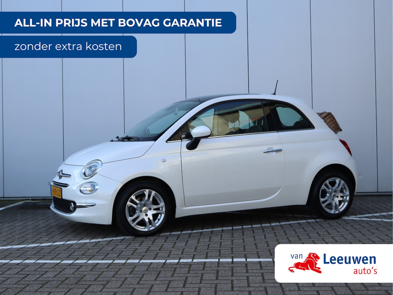 Fiat 500 - 0.9 TwinAir Turbo Lounge | Mandje | Panoramadak | Navigatie | Org. NL - AutoWereld.nl