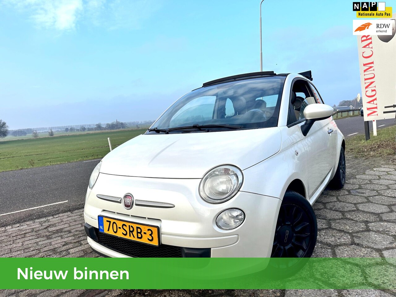 Fiat 500 C - NAP AUTOMAAT CABRIO LEDER AIRCO NIEUWE APK VELGEN - AutoWereld.nl